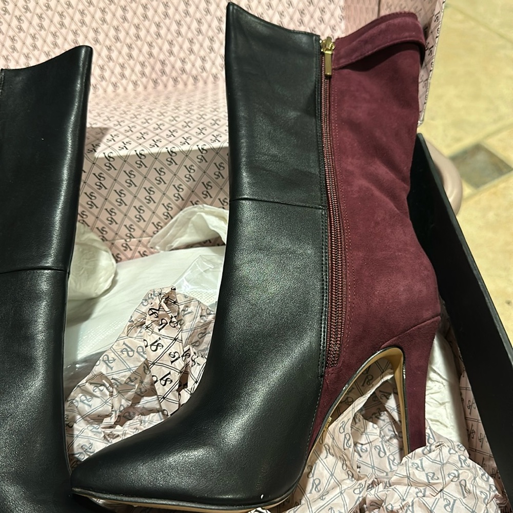 Gorgeous never worn black wine boots